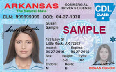 Image of Arkansas's Driver's License