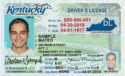 Image of Kentucky's Driver's License