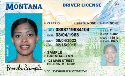 Image of Montana's Driver's License