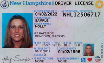 Image of New Hampshire's Driver's License