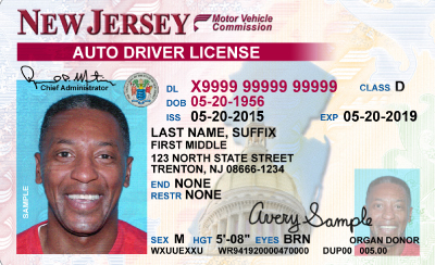 Image of New Jersey's Driver's License