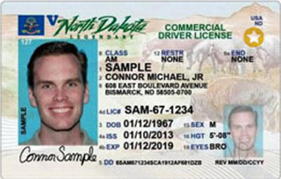 Image of North Dakota's Driver's License
