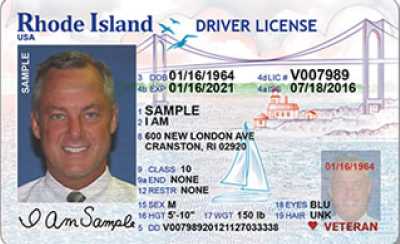 Image of Rhode Island's Driver's License