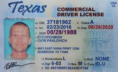 Image of Texas's Driver's License
