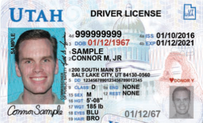 Image of Utah's Driver's License